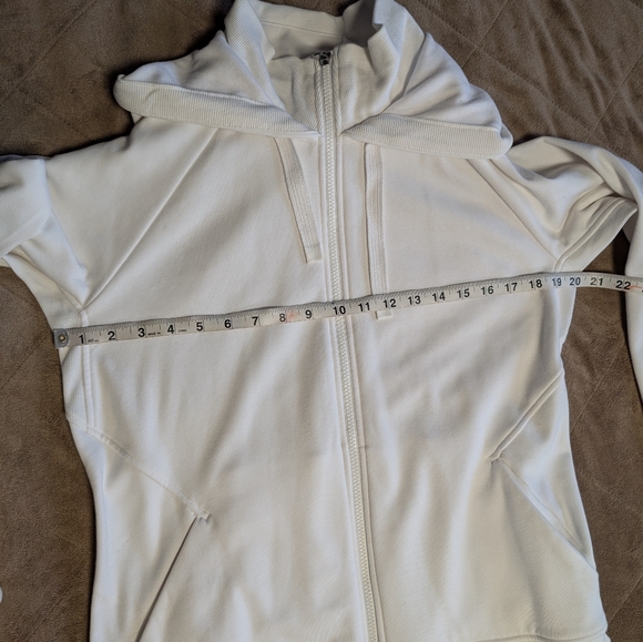 Athleta Triumph Hoodie Jacket - White- Size L - Picture 7 of 11